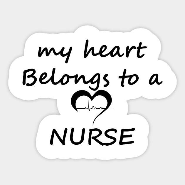 My Heart Belongs To A Nurse Sticker by AnamikaDas